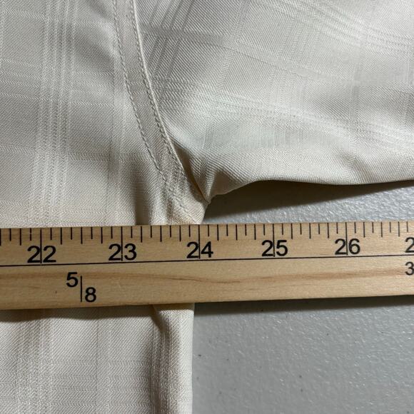 Tommy Bahama Men's Size Large Beige Silk Hawaiian Summer Beach Camp Polo Shirt - Picture 5 of 9